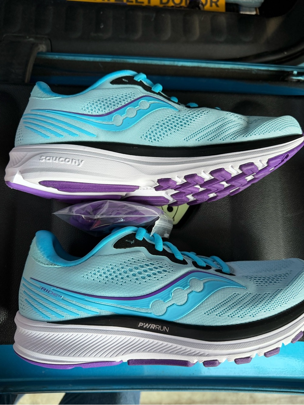 Saucony - Ride 14 Light Blue Women's Running Sneakers - 8.5 - Picture 5 of 7